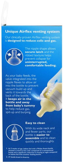 兒童健康，嬰兒餵養，嬰兒奶瓶 - Philips Avent, Anti-Colic Bottle, 1 + Months, 1 Bottle, 9 oz (260 ml)