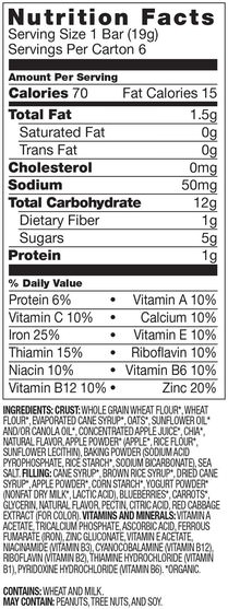 兒童健康，嬰兒餵養，嬰兒零食和手指食品，兒童食品 - Plum Organics, Tots, Mighty Snack Bars, Blueberry, 6 Bars, 0.67 oz (19 g) Each
