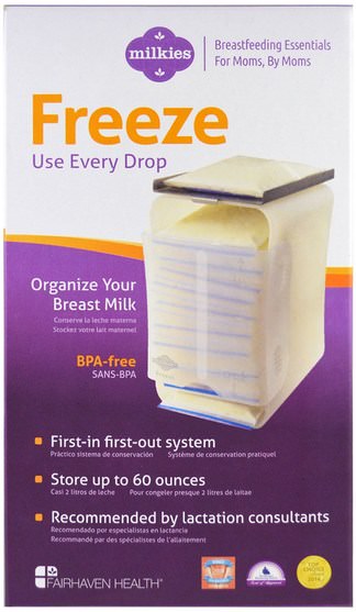 兒童健康，嬰兒餵養，母乳喂養 - Fairhaven Health, Milkies, Freeze Breastmilk Storage
