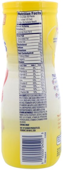 兒童健康，嬰兒餵養，畢業生，泡芙 - Gerber, Puffs Cereal Snack, Strawberry Apple, 1.48 oz (42 g)