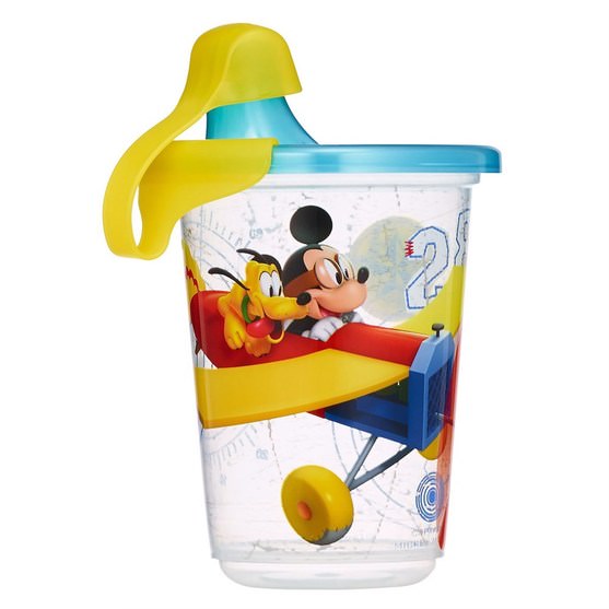 兒童健康，嬰兒餵養，吸管杯 - The First Years, Disney Mickey Mouse, Take & Toss Sippy Cups, 9+ Months, 3 Pack - 10 oz (296 ml)