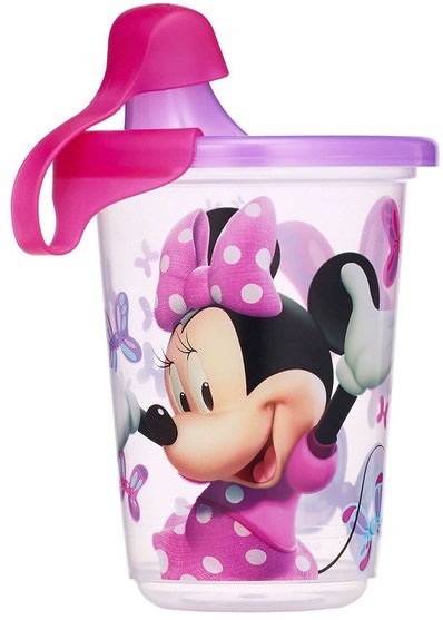 兒童健康，嬰兒餵養，吸管杯 - The First Years, Disney Minnie Mouse, Sippy Cups, 9+ Months, 3 Pack - 10 oz (296 ml)
