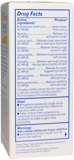 兒童健康，感冒感冒咳嗽，兒童 - Boiron, Chestal Honey, Childrens Cough Relief, 6.7 fl oz (200 ml)
