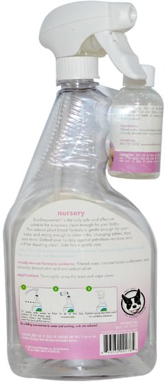 兒童健康，兒童和嬰兒清潔，家用清潔劑 - EcoDiscoveries, Nursery Gentle Cleaner, 2 fl oz (60 ml) Concentrate w/ 1 Spray Bottle