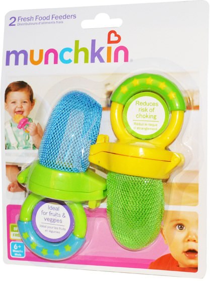 兒童健康，兒童食品 - Munchkin, Fresh Food Feeders, 6+ Months, 2 Pack