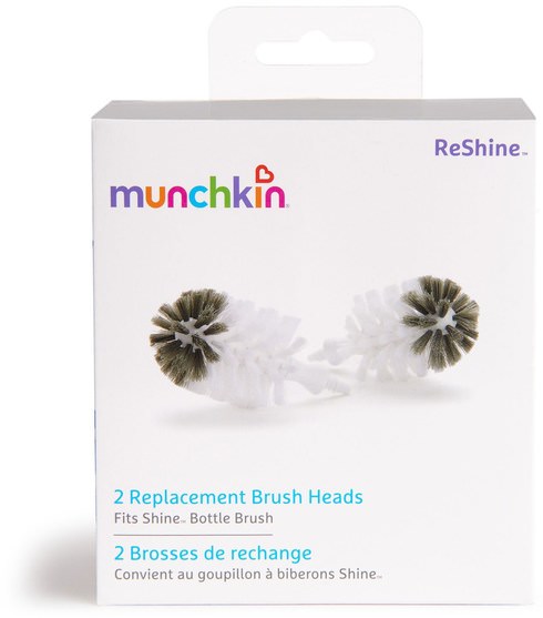 兒童健康，兒童食品 - Munchkin, ReShine, Replacement Brush Heads, 2 Pack
