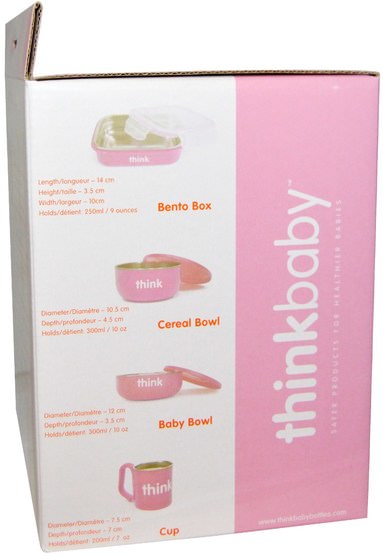 兒童健康，兒童食品，thinkbaby類別 - Think, Thinkbaby, The Complete BPA-Free Feeding Set, Pink, 1 Set