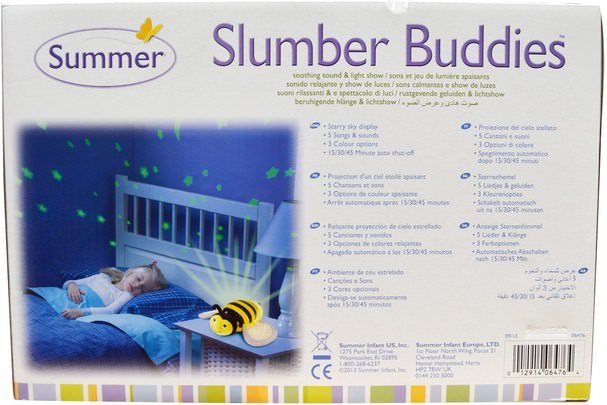 兒童健康，兒童玩具，嬰兒，兒童 - Summer Infant, Slumber Buddies, Bumble Bee Betty, 1 Slumber Buddie