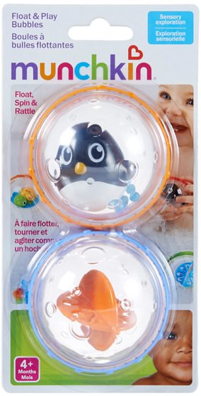 兒童健康，兒童玩具，洗澡玩具 - Munchkin, Float & Play Bubbles, 2pk