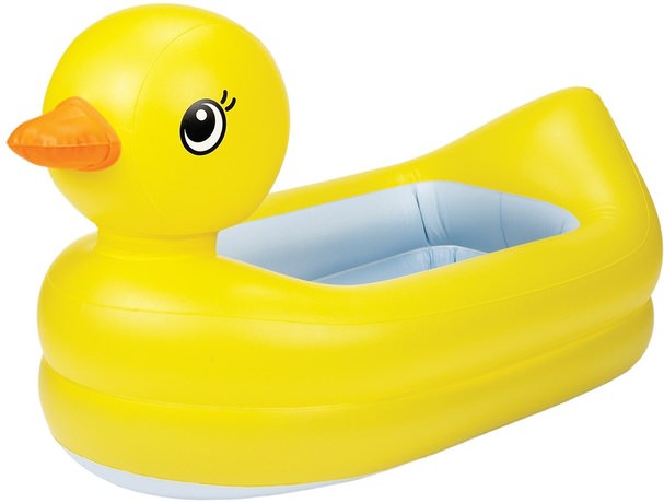 兒童健康，兒童玩具，洗澡玩具 - Munchkin, Inflatable Safety Duck Tub, 1 Tub
