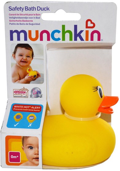兒童健康，兒童玩具，洗澡玩具 - Munchkin, Safety Bath Ducky, 0+ Months