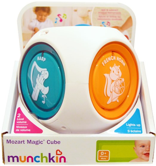 兒童健康，兒童玩具 - Munchkin, Mozart Magic Cube, 0+ Months, 1 Cube Toy