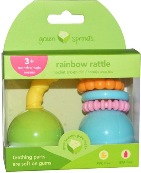 兒童健康，兒童玩具，出牙玩具 - iPlay Rainbow Rattle, 1 Rattle