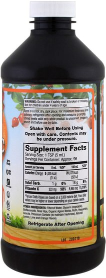 兒童健康，補充兒童 - Dynamic Health Laboratories, Liquid Vitamin C for Kids, Natural Citrus, 16 fl oz (473 ml)