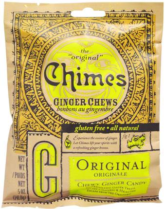 Ginger Chews, Original, 5 oz (141.8 g) by Chimes, 食物，小吃，糖果 HK 香港