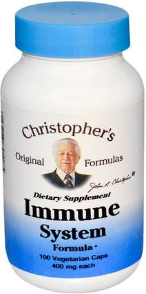 Immune System Formula, 400 mg, 100 Veggie Caps by Christophers Original Formulas, 健康，感冒和病毒，免疫系統 HK 香港