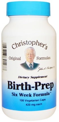 Birth-Prep Six Week Formula, 420 mg, 100 Veggie Caps by Christophers Original Formulas, 維生素，產前多種維生素 HK 香港
