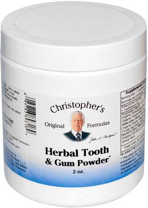 Herbal Tooth & Gum Powder, 2 oz by Christophers Original Formulas, 洗澡，美容，口腔牙科護理 HK 香港