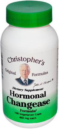 Hormonal Changease Formula, 460 mg, 100 Veggie Caps by Christophers Original Formulas, 健康，女性，更年期 HK 香港