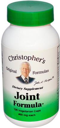Joint Formula, 460 mg, 100 Veggie Caps by Christophers Original Formulas, 健康，骨骼，骨質疏鬆症，關節健康，草藥，生菜 HK 香港