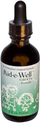 Kid-e-Well, Cold & Flu Formula Extract, 2 fl oz by Christophers Original Formulas, 健康，感冒流感和病毒，感冒和流感 HK 香港