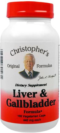 Liver & Gallbladder Formula, 440 mg, 100 Veggie Caps by Christophers Original Formulas, 草藥，小蘗 - 小蘗鹼，健康，膽囊 HK 香港