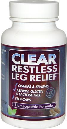 Clear Restless Leg Relief, 60 Capsules by Clear Products, 補品，順勢療法，健康 HK 香港