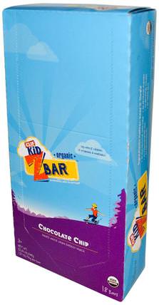 Clif Kid, Organic Z Bar, Chocolate Chip, 18 Bars, 1.27 oz (36 g) Each by Clif Bar, 食物，零食，健康零食，補品，營養棒 HK 香港