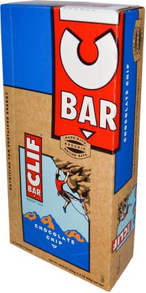 Energy Bar, Chocolate Chip, 12 Bars, 2.4 oz (68 g) Each by Clif Bar, 運動，蛋白質棒 HK 香港