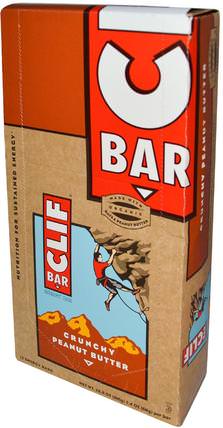 Energy Bar, Crunchy Peanut Butter, 12 Bars, 2.4 oz (68 g) Each by Clif Bar, 運動，蛋白質棒 HK 香港
