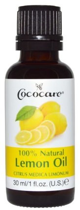 100% Natural Lemon Oil, Citrus Medica Limonum, 1 fl oz (30 ml) by Cococare, 沐浴，美容，香薰精油，檸檬油 HK 香港