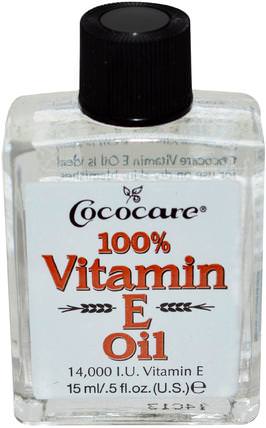 100% Vitamin E Oil.5 fl oz (15 ml) by Cococare, 健康，皮膚，維生素E油霜 HK 香港