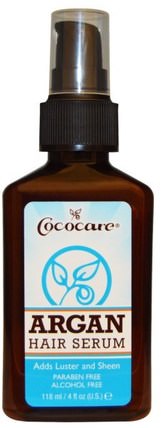 Argan Hair Serum, 4 fl oz (118 ml) by Cococare, 洗澡，美容，堅果護髮素，頭髮，頭皮，洗髮水，護髮素 HK 香港