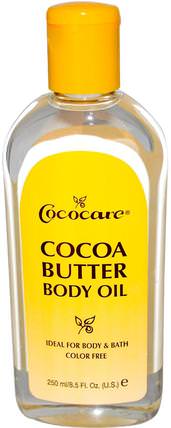 Cocoa Butter Body Oil, 8.5 fl oz (250 ml) by Cococare, 健康，皮膚，可可脂，按摩油 HK 香港
