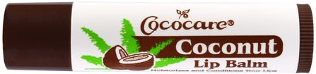 Coconut Lip Balm.15 oz (4.2 g) by Cococare, 洗澡，美容，唇部護理，唇膏 HK 香港