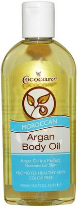 Moroccan Argan Body Oil, 8.5 fl oz (250 ml) by Cococare, 健康，皮膚，按摩油，浴，美容，堅果 HK 香港