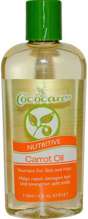 Nutritive Carrot Oil, 4 fl. oz. (118 ml) by Cococare, 洗澡，美容，頭髮，頭皮 HK 香港
