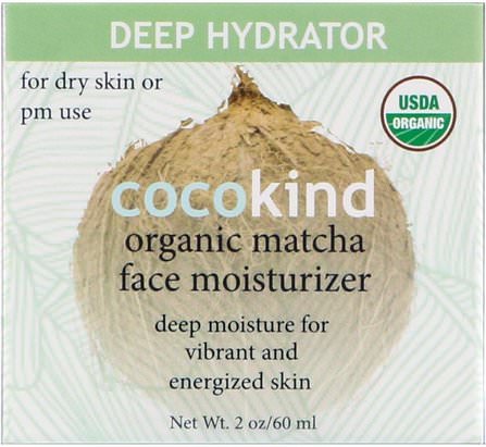 Organic Matcha Face Moisturizer, 2 oz (60 ml) by Cocokind, 美容，面部護理 HK 香港