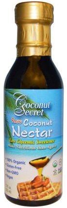Raw Coconut Nectar, Low Glycemic Sweetener, 12 fl oz (355 ml) by Coconut Secret, 食物，甜味劑，椰子糖晶體 HK 香港