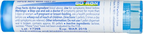 感冒和流感，孩子們 - Boiron, Single Remedies, Causticum, 30C, Approx 80 Pellets