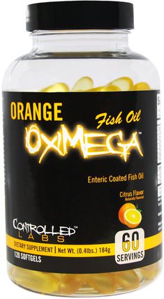 Orange OxiMega Fish Oil, Citrus Flavor, 120 Softgels by Controlled Labs, 補充劑，efa omega 3 6 9（epa dha），魚油，魚油軟膠囊 HK 香港