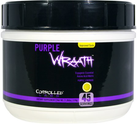 Purple Wraath, Purple Lemonade, 1.26 lbs (576 g) by Controlled Labs, 運動，鍛煉，合成代謝補品 HK 香港