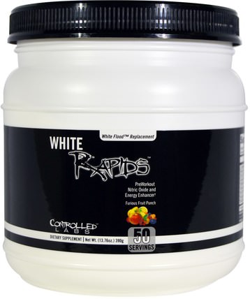 White Rapids, Furious Fruit Punch, 13.76 oz (390 g) by Controlled Labs, 運動，鍛煉，一氧化氮 HK 香港