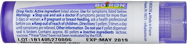 咳嗽和喉嚨，感冒和流感 - Boiron, Single Remedies, Bryonia, 200CK, Approx 80 Pellets
