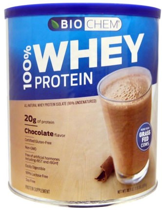 BioChem, 100% Whey Protein, Chocolate Flavor, 30.9 oz (878 g) by Country Life, 補充劑，乳清蛋白，生物化學 HK 香港