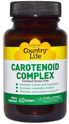 Carotenoid Complex, 60 Softgels by Country Life, 維生素，補品，類胡蘿蔔素 HK 香港