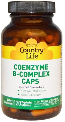 Coenzyme B-Complex Caps, 120 Vegetarian Capsules by Country Life, 維生素，維生素b複合物，coenzymated b複合物 HK 香港