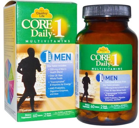 Core Daily-1 Multivitamins, Men, 60 Tablets by Country Life, 維生素，男性多種維生素 HK 香港