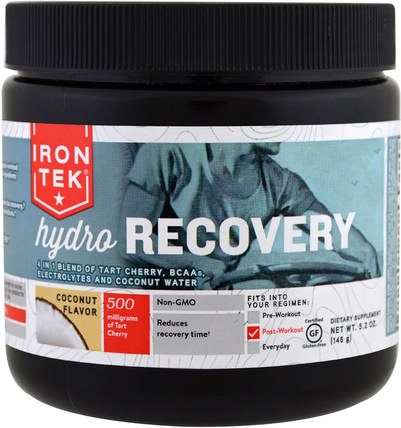 Iron Tek Hydro Recovery, Coconut Flavor, 5.2 oz (148 g) by Country Life, 健康，精力 HK 香港