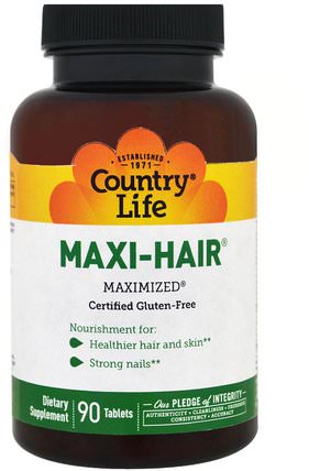 Maxi Hair, 90 Tablets by Country Life, 健康，女性 HK 香港